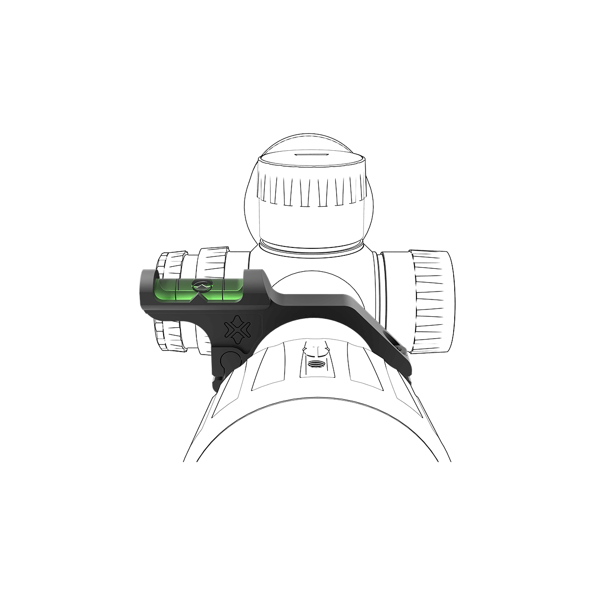 Niveau à bulle décalé de 30 mm pour lunette de tir