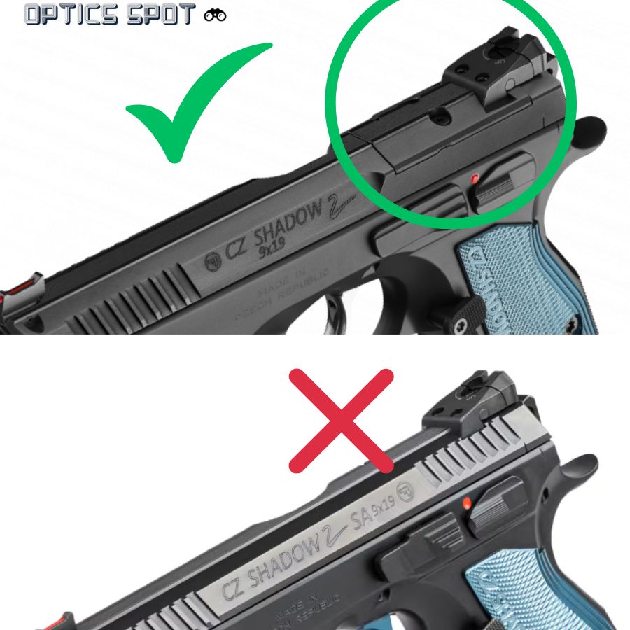 CZ Shadow 2 plaque adaptatrice | Holosun K-series empreinte