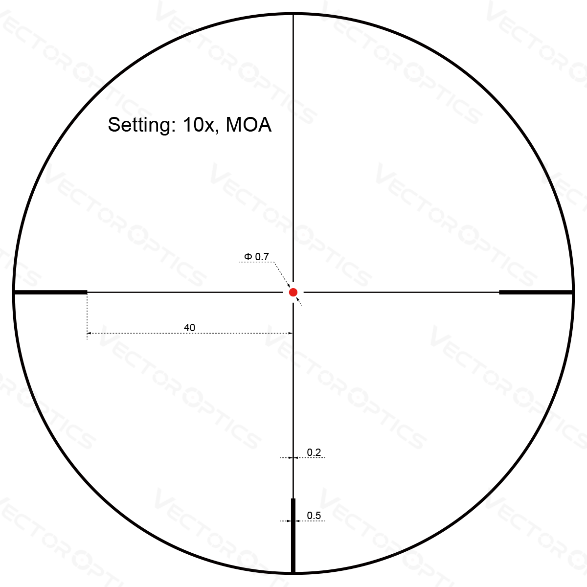 Vector Optics Forester 2-10x40SFP lunette de visée pour carabine