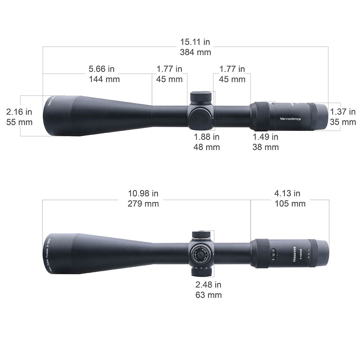 Vector Optics Forester 3-15x50SFP lunette de visée pour carabine