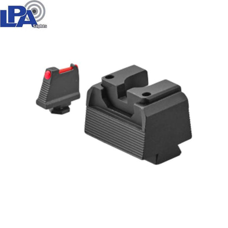 Glock 17 MOS, 19 MOS, 34 MOS semi-adjustable sight set | with fiber optics type A LPA
