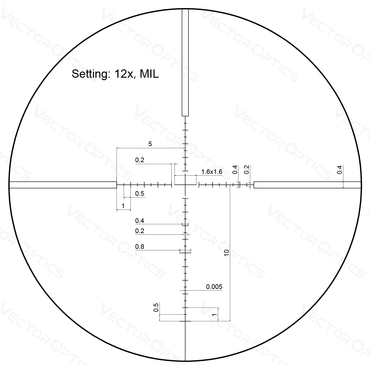 Vector Optics Veyron 3-12x44 SFP lunette de visée compacte pour carabine