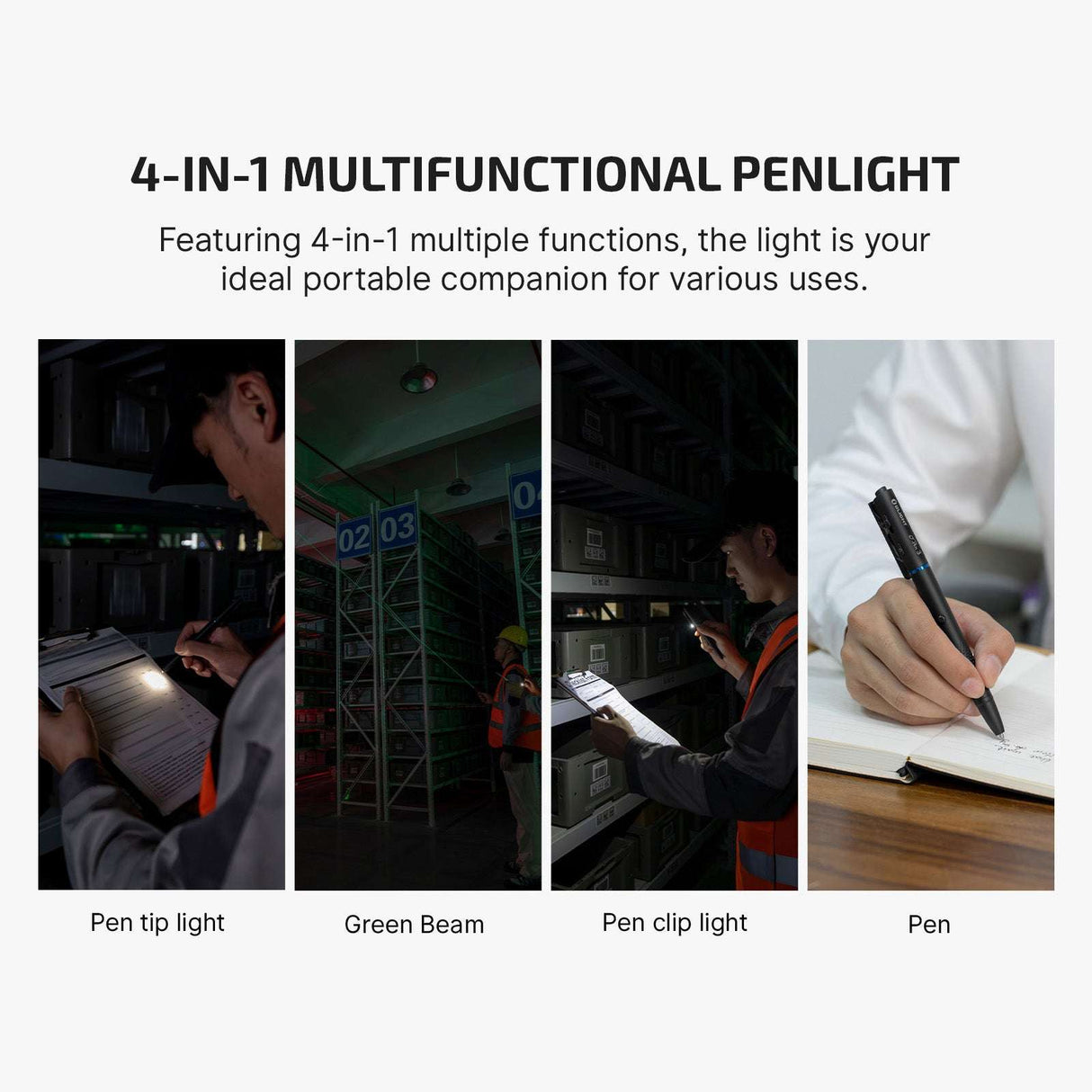 Olight O’Pen 3 | stylo-lampe multifonction | 120 lm + laser vert - Noir