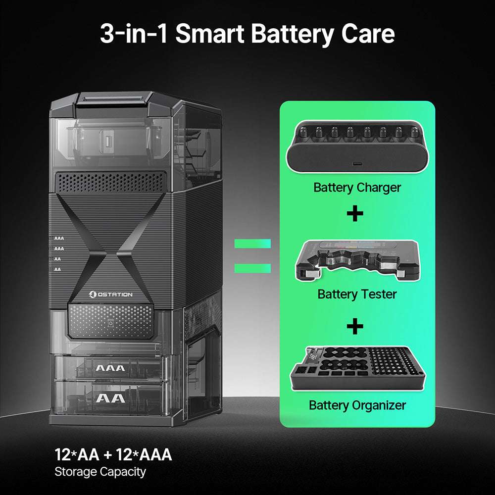 Olight Ostation 2 | chargeur intelligent de piles AA/AAA | 3-en-1