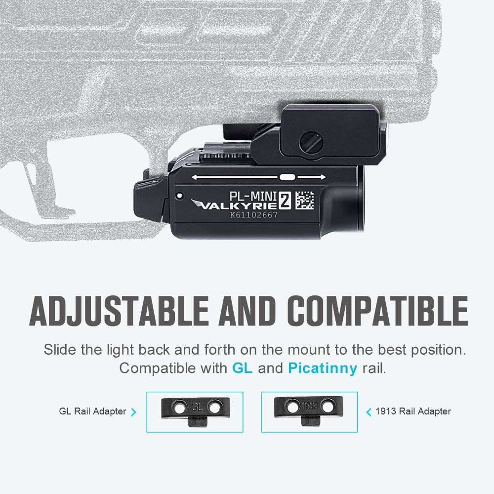 Olight PL-Mini 2 Valkyrie | lampe compacte pour pistolet | 600 lm
