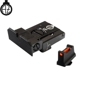 Organes de visée réglables pour Glock [G17 G19 G26 & other] avec fibre optique | type