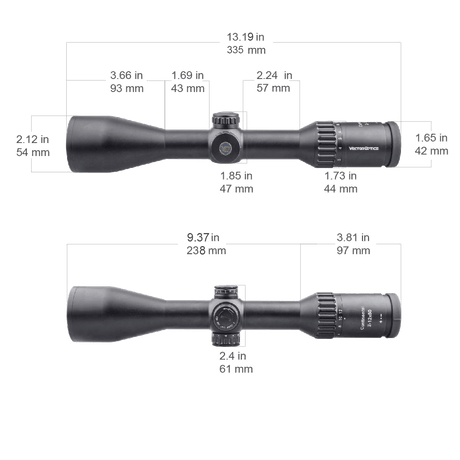 Vector Optics Continental 2-12x50 SFP lunette de visée pour carabine