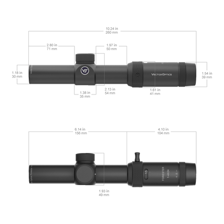 Vector Optics Forester 1-4x24SFP lunette de visée pour carabine