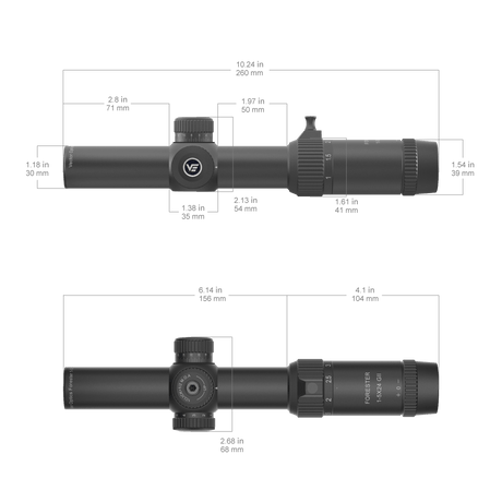 Vector Optics Forester 1-5x24SFP GenII lunette de visée pour carabine