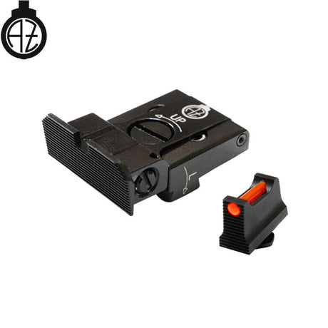 Glock 17, Glock 19, Glock 26 réglable viseurs avec fibre optique | type A