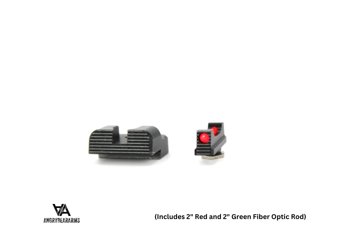 Organes de visée bas pour Glock Slimline [G42 G43 G43X G48] | avec fibre optique