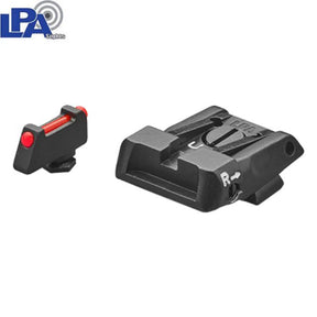 Organes de visée réglables pour Glock [G17 G19 G26 & other] | avec fibre optique