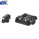 Organes de visée réglables pour Glock [G17 G19 G26 & other] | avec points blancs