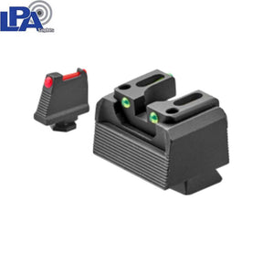 Hauts organes de visée semi-réglables pour Glock MOS [G17 MOS G19 MOS & other] | avec fibre optique
