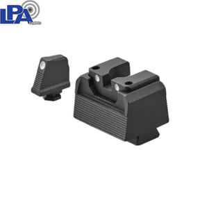 Organes de visée hauts semi-réglables pour Glock MOS [G17 MOS G19 MOS & other] | avec points blancs
