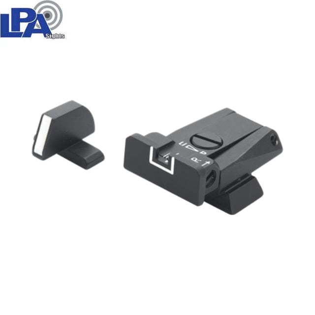 HK USP [9 mm, .40 S&W & .45 ACP], HK P8 adjustable sights | white lines