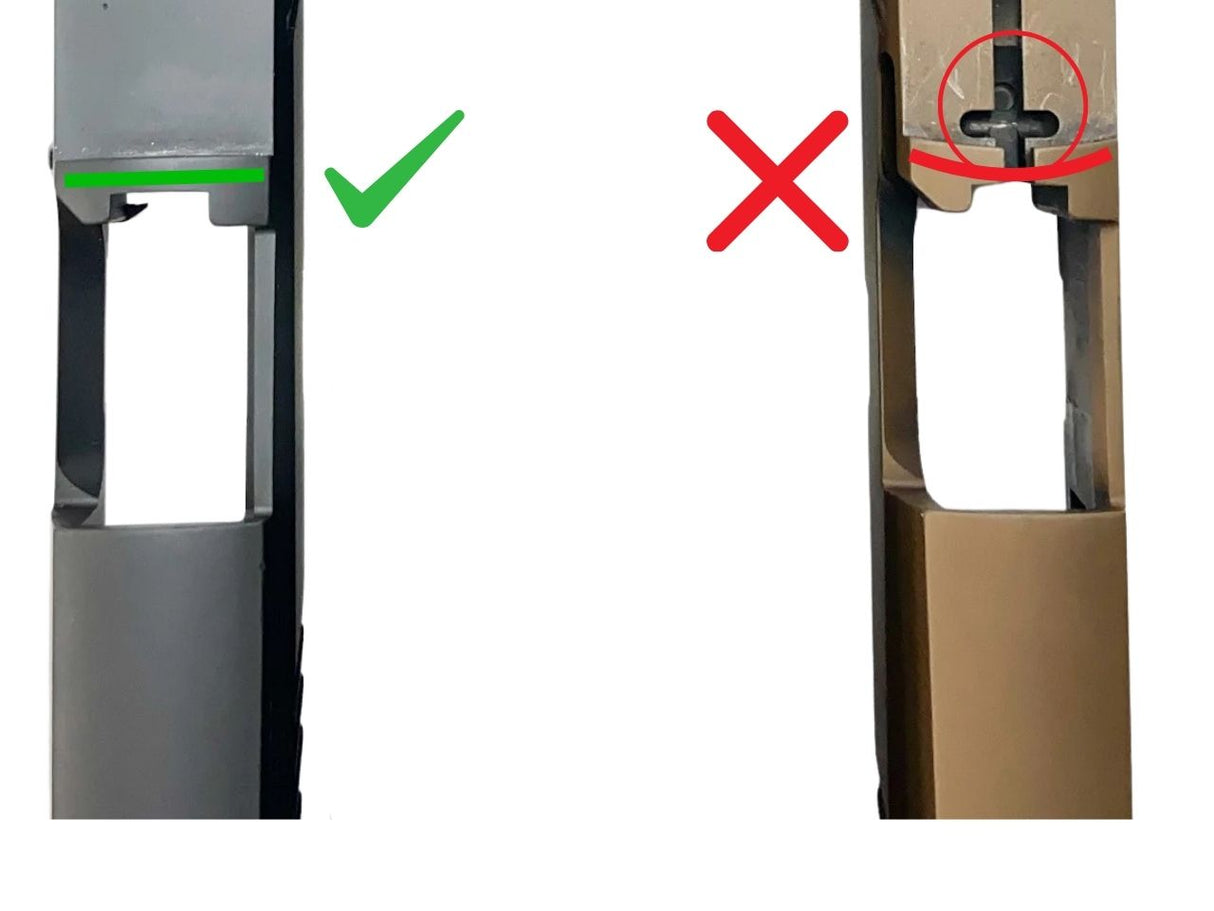 Sig P320 XFIVE anciennes variantes découpe optics ready - différences