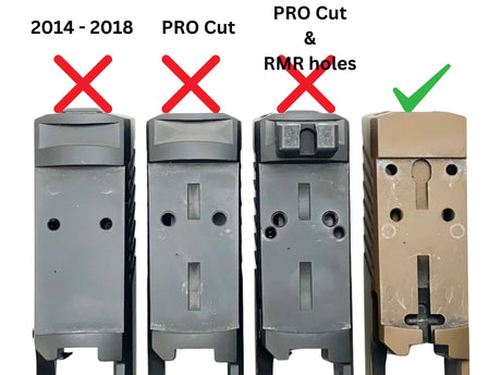 Sig P320 [models with removable rear sight] plaque adaptatrice | type C [RMR RTS & Docter empreinte]