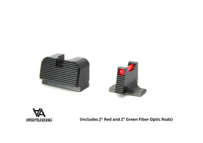Sig Sauer P220 P226 P229 P320 & P365 plaque adaptatrice tall sport organes de visée avec fibre optique
