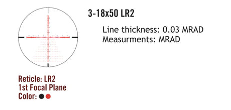 Sightmark Presidio 3-18x50 LR2 FFP lunette de visée