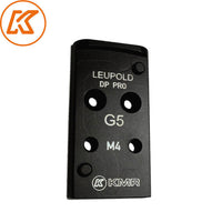 Plaque adaptatrice viseur point rouge en acier pour Glock MOS | Leupold DPP empreinte 