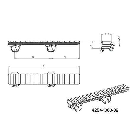 Adaptateur pour rail Picatinny | base Blaser