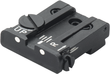 Hausse réglable pour Glock [G17 G19 G26 & other] | points blancs