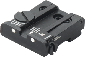 Hausse réglable pour Glock [G17 G19 G26 & other] | points blancs
