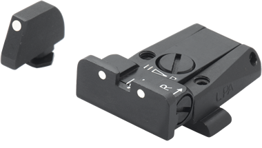Organes de visée réglables pour Glock [G17 G19 G26 & other] | points blancs