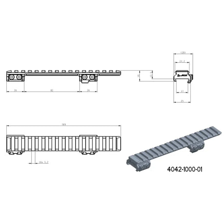 CZ 500 & CZ 557 rail Picatinny | Long