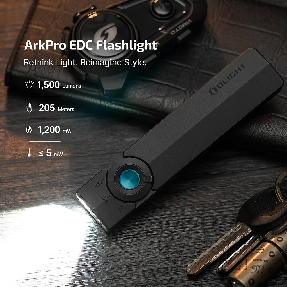 Olight ArkPro | flat lampe EDC 4-en-1 | 1.500 lm