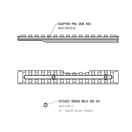 Brno ZKM 452 ZKM 456 rail Picatinny [acier] | 16 mm
